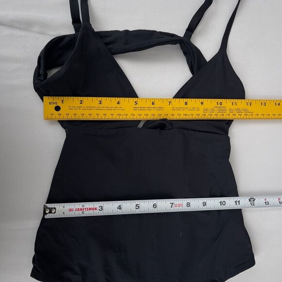 Tavik Swimwear Black One-Piece Swimsuit Scoop Neck Cutout Adjustable Straps M - Picture 7 of 10